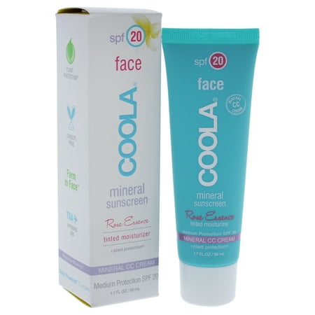coola spf sunscreen essence mineral moisturizer tinted unisex oz rose face