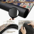 thumbnail image 6 of Coffee Mat for Countertops, Flower Vintage Blue Mandala Turkish Dish Drying Mat 2 Pcs for Kitchen Coffee Bar Accessories, Fit Under Coffee Maker Espresso Machine Dish Rack Hide Stain Rubber 12x19in, 6 of 6