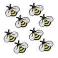 thumbnail image 4 of Gwen Studios Bumble Bees Embroidered Iron-on Patch Appliques, Yellow and Black, 1" x 1.1", 8CT, 4 of 7