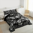 thumbnail image 3 of Homewish Abstract Moth 3 Pieces Queen Comforter Set for Teenagers Female Men Women,Gothic Floral Flowers Ultra Soft Bedding Sets,Galaxy Universe Stars Print Bedding Comforter Set Breathable, 3 of 8