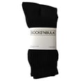 thumbnail image 2 of 240 Pair Bulk Wholesale Crew Socks, Men Women Children, Cotton Basic Wear (Womens 9-11, Black), 2 of 7