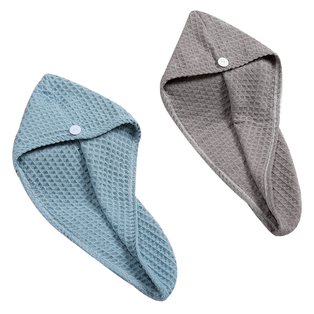 2 Pack Waffle Hair Towel,Hair Towel Wrap,Hair Drying Towel,Hair Towel