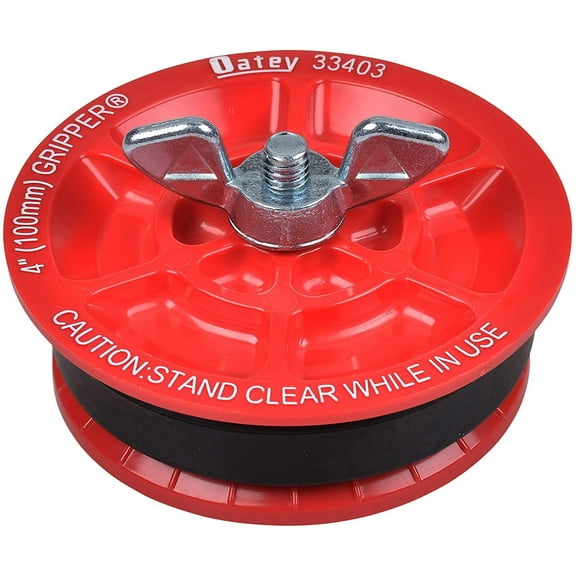 Oatey Plastic Plug 4 Inch with Galvanized Screw and Wing Nut - Round - 4"