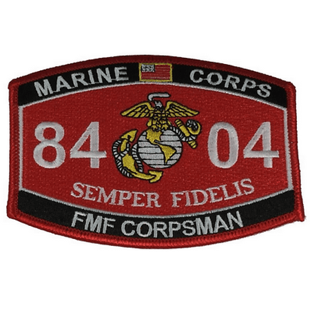 - MARINE CORPS 8404 FMF CORPSMAN SEMPER FIDELIS MOS PATCH DOC NAVY USN CADUCEUS
