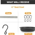 thumbnail image 7 of Outdoor Hanging Bird Bath Tray, Sturdy Chain Hanging Feeder Tray, Heavy-Duty Capacity for Garden & Patio Decor, Bird Water & Seed Feeder for Yard, 7 of 7