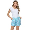 thumbnail image 4 of HDE Women Chino Shorts 5" Inseam Summer Shorts Seashells 8, 4 of 5