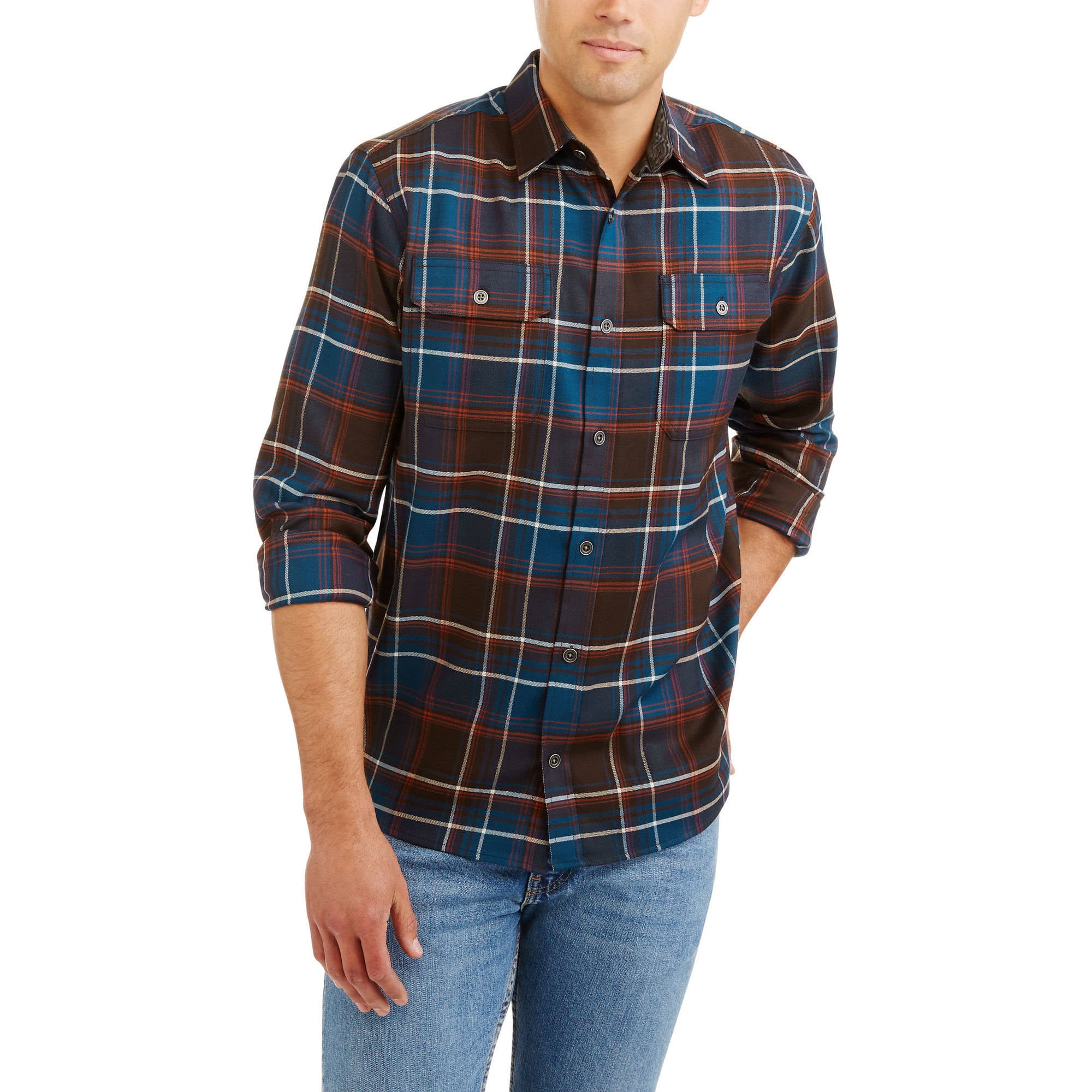 Button-Down Shirts Swiss Tech Perfomance Gear Mens Long Sleeve Flannel ...