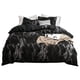 thumbnail image 1 of Juego de ropa de cama, juego de 3 piezas de funda de edredón de poliéster veteado, diseño de última generación, 1 of 8