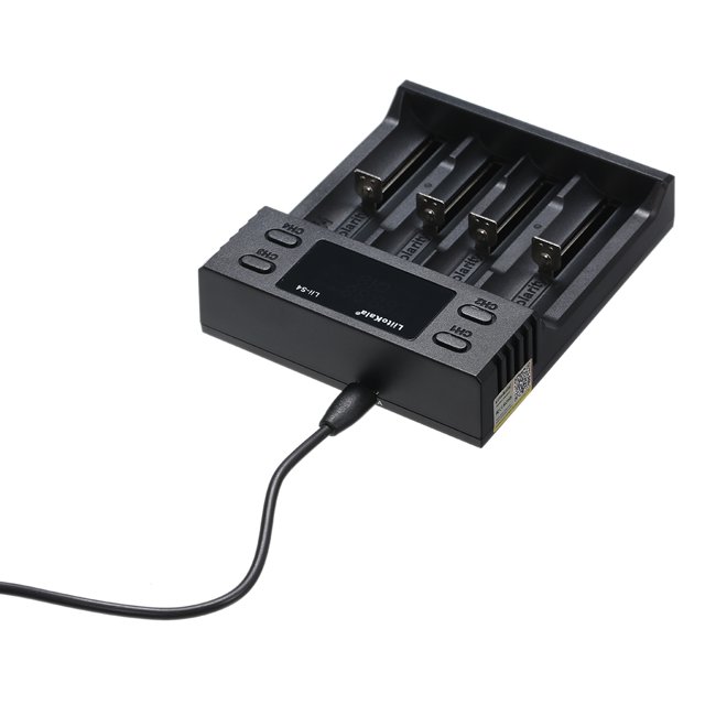 Liitokala Lii-S4 4 ranuras cargador LCD cargador inteligente para cilíndrico LiitoKala herramienta de carga