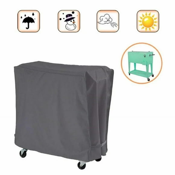 Cooler Cart Cover Fits Most 80 Rolling Cooler Cart Cover Outdoor Beverage Cart Ice Chest Protective Covers Shade Fabric for Table And Chairs Cover Recliner Sofa Cover Rose Bush Covers Vegetable Covers