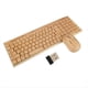 thumbnail image 1 of Teclado y Ratón Inalámbricos de 2,4 GHz, Conectar y Usar, de Madera de Bambú, 1200 DPI, para Ordenador Portátil de Oficina., 1 of 5
