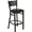 Black Vinyl Seat/Black Metal Frame, variant on Flash Furniture HERCULES Series Black Grid Back Metal Restaurant Barstool - Natural Wood Seat