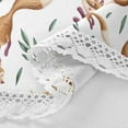 thumbnail image 4 of SKYSONIC Pattern Foxes Leafes Round Tablecloth 60inch Indoor Wrinkle Free, Cartoon Style Circular Lace Table Cover Washable for Kitchen Party BBQ Dining Decor, 4 of 7