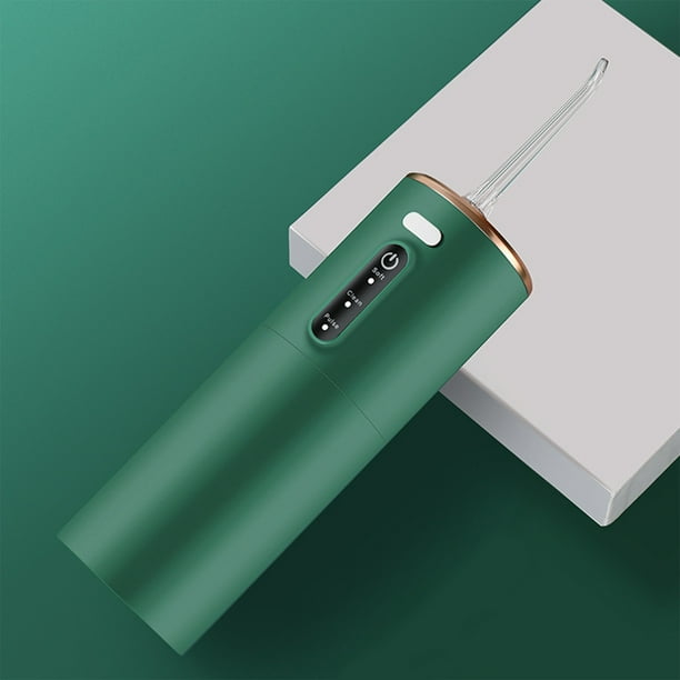 Fiudx Irrigador Bucal Portátil, Resistente Al Agua Ipx7, Depósito Telescópico, Batería de Larga Duración, Recargable Por Usb, Ideal para Viajes En Casa, Capacidad de 280 Ml, Boquilla Giratoria de 360