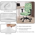 thumbnail image 7 of SCRAWLGOD St. Patrick's Day Clover Diamond Grid Print Green White 2 Piece Sets Comfortable Office Chair Slipcover Stretchable Breathable Gaming Chair Covers Stain Resistant Removable Chair Protector, 7 of 7