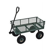 Juggernaut Carts - Green Steel Utility Garden Wagon, 400 lb. Load Capacity, 21-3/4" H x 34" L x 18" W