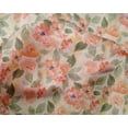 thumbnail image 4 of oneOone Silk Tabby Peach Fabric Rose Buds Floral Dress Material Fabric Print Fabric By The Yard 42 Inch Wide, 4 of 4