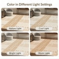 thumbnail image 4 of ODIKA 3'x5' Ivory Beige Geometric Handwoven Gridwork Washable Accent Rug Modern Rectangular Pattern with Bold Lines Pet Friendly, Non-Shedding Mat for Bedside, Nursery Room, 4 of 4