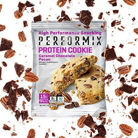 PERFORMIX Keto Friendly Protein Cookies - ioProtein Blend, 12 Count Box, Chocolate Pecan Salted