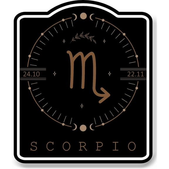 Scorpio Zodiac Sign Astrology Horoscope BLACK Aluminum Composite Sign, 8.5"x10"