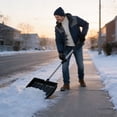 thumbnail image 3 of Heavy Duty Outdoor Snow Shovel with Assist Handle Plastic Snow Ice Removal Shovels for Driveway Sidewalk Garden Garage 47in, 3 of 6