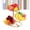 Gold, variant on Fruit Storage Countertop - 3-Tier Metal with Banana Hanger - Fruit Basket for Kitchen Counter - for Home Pantry Restaurant Food Vegetable Potato Onion Bread Snack Produce