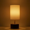thumbnail image 5 of Better Homes & Gardens 16.25" Walnut and Brushed Brass Finish Woodgrain Touch Table Lamp, 5 of 7