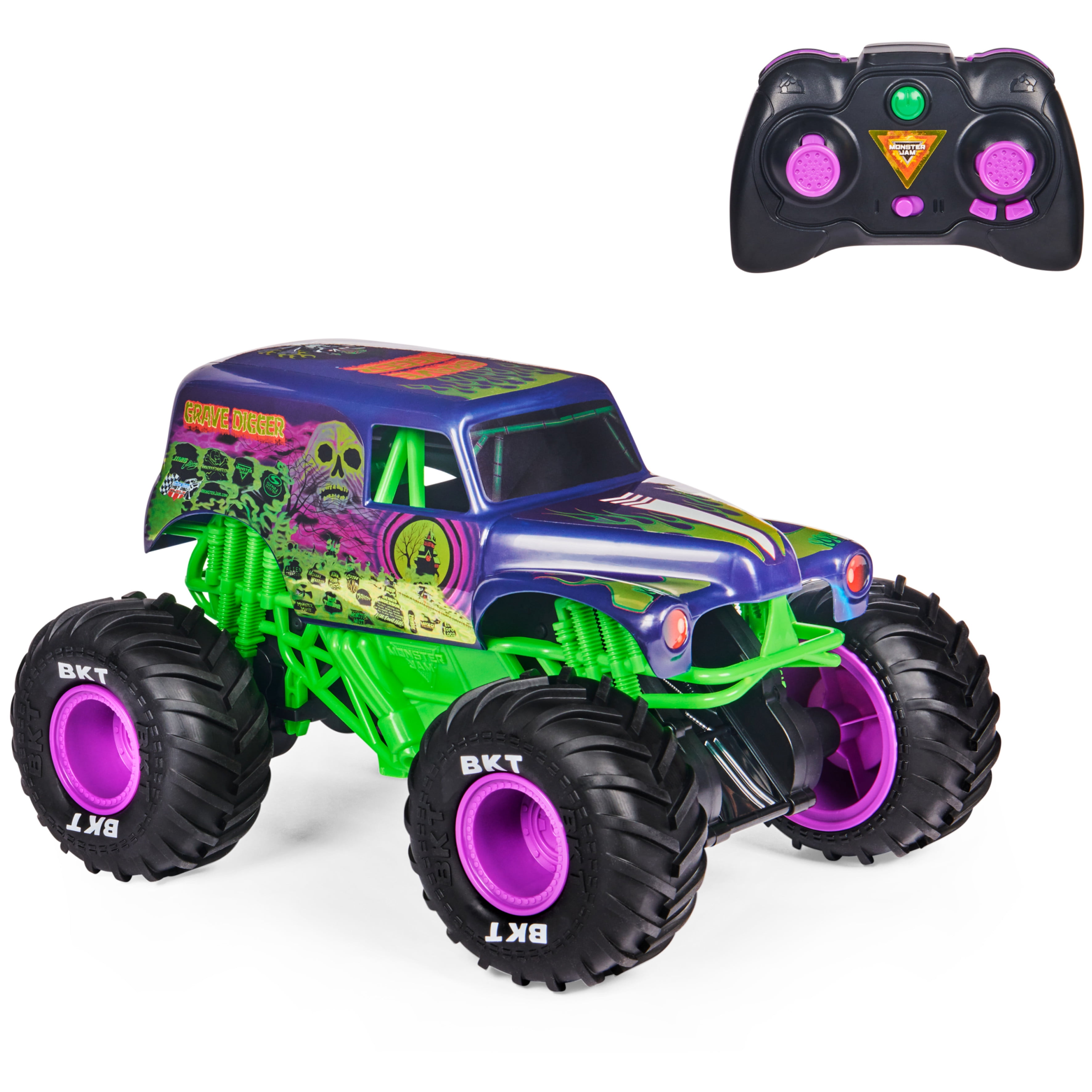 Si Capitán Brie emergencia Monster Jam Grave Digger Freestyle Force RC Monster Truck, 1:15 Scale -  Walmart.com