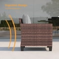 thumbnail image 3 of ACEGOSES Outdoor Patio Wicker Chairs Set of 2, Brown Rattan Seating with Thick Cushions for Lawn or Poolside, Gray, 3 of 6