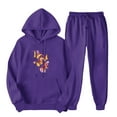 thumbnail image 2 of ZVAVZ Lady 2 Piece Outfits Sweatshirt 2025 Colorful Heart Print Sweatsuit Sets Hooded Drawstring Pullover Tops Fashion Long Pants Lounge Set Tracksuit, 2 of 6