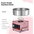 thumbnail image 6 of ROVSUN 15 Inch Cotton Candy Machine Commercial, Candy Floss Maker Electric Cotton Candy Maker w/Stainless Steel Bowl & Sugar Scoop for Home Party Carnival Birthday, 6 of 8