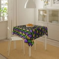 thumbnail image 4 of Wukai Mardi Gras Shiny Green Purple Waterproof Tablecloth for Kitchen Dining, Fits Square Tables for 2-4 Seats -54"x54", 4 of 7