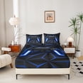 thumbnail image 2 of Gaming Bed Sheets Video Game Gamer Console Fitted Sheet Black And Blue Gaming Bed Set, Microfiber Gamer Gamepad Controller Sheets with 1 Pillowcase - Twin Size, 2 of 5
