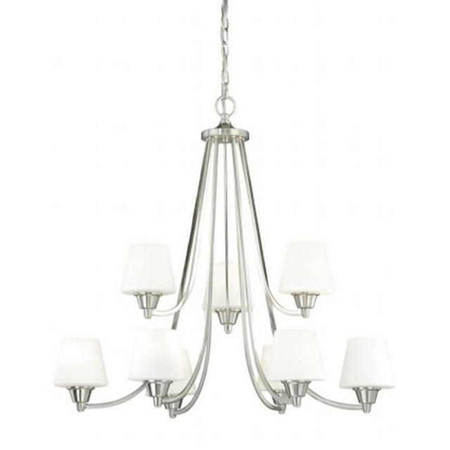 Lustre Calais 9L - Nickel Satiné