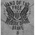 thumbnail image 2 of Land of the Free Because of the Brave Hoodie Sweatshirt Women Men Brisco Brands S, 2 of 6
