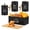 Black, variant on 4Piece Bread Box Set with Bamboo Lid, Smooth Metal Bread Bin – Includes 3 Canisters for Coffee, Tea & Sugar, for Home Kitchen Countertop