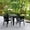 Black, variant on Compamia Artemis 5 Piece Square Resin Patio Dining Set in Black