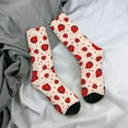 thumbnail image 5 of Hirioo Red Ladybug Pattern Adult Middle Tube Socks Breathable Sock Non-Pilling,Contrasting Color Design, 5 of 6