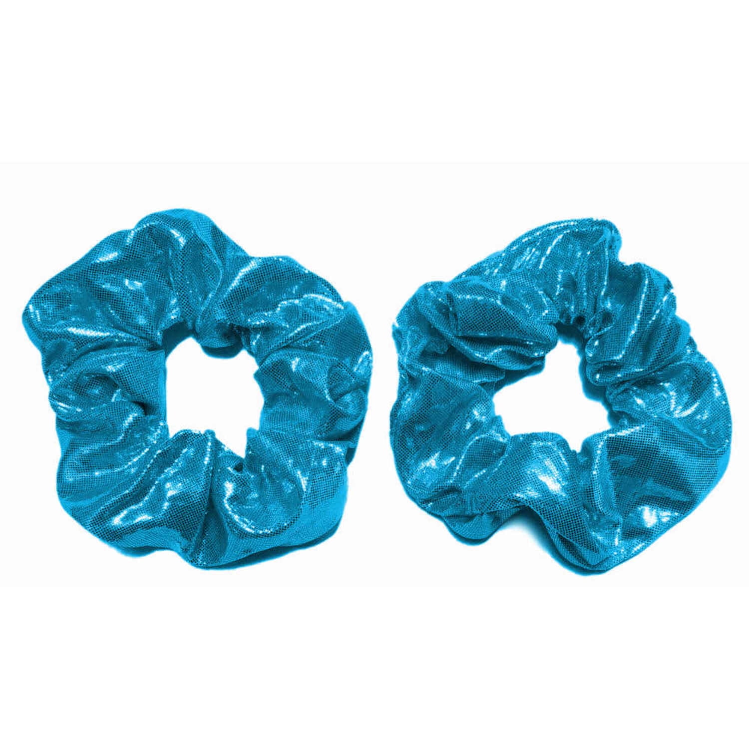 24 Assorted Color Shiny Scrunchies - stretchy shiny rainbow colors