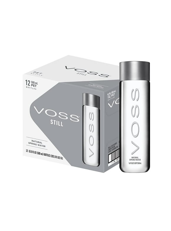 VOSS Still Spring Water - 12 Pack Case of Bottled Drinking Water - Pure, Clean Taste, Natural Hydration - (16.91 Fl Oz)
