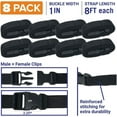 thumbnail image 2 of Better Boat Black Adjustable Nylon Boat Cover Straps 8 Pack, 2 of 6