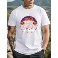 thumbnail image 1 of Halloween T-Shirt - "Happy Halloween" print, pumpkin and design, casual summer top, seasonal fashion | Comfortable fit, 1 of 6