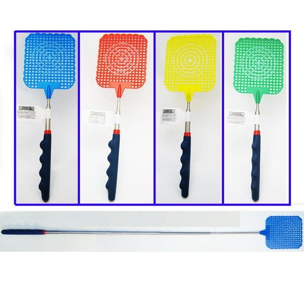 Telescopic Fly Swatter Metal Compact Extends 61cm Fabulous Novelty Gift