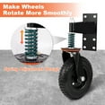 thumbnail image 6 of 8" Heavy Duty Fence Gate Wheel, 600lbs Load Capacity Spring Loaded Casters, 360° Rotation for Uneven Surfaces, 6 of 9