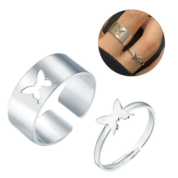 2 piece butterfly ring deals