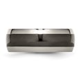 thumbnail image 3 of Titanium Grey Black 8mm Band Ring Man Wedding Fancy  For Dad Mens  For Him, 3 of 11