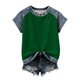 thumbnail image 4 of Camiseta de Moda de Verano de Color Sólido de Cuello Redondo de la Camiseta de la Mujer de Manga Corta de la Camiseta de la Camiseta de la Camiseta de la Camiseta de la Camiseta de la Camiseta de la, 4 of 7