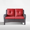 thumbnail image 3 of POCASSY 52.77" Wide Outdoor Wicker Loveseat With Cushions, 3 of 10