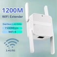 thumbnail image 2 of 1200Mbps WiFi6 Wireless Repeater Dual Band 2.4G/5GHz 802.11AX Gigabit Wi-Fi 6 Extender Long Range S, 2 of 5