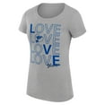 thumbnail image 2 of Women's G-III 4Her by Carl Banks Heather Gray St. Louis Blues Super-Slim Fit Lightweight Hockey Love T-Shirt, 2 of 3